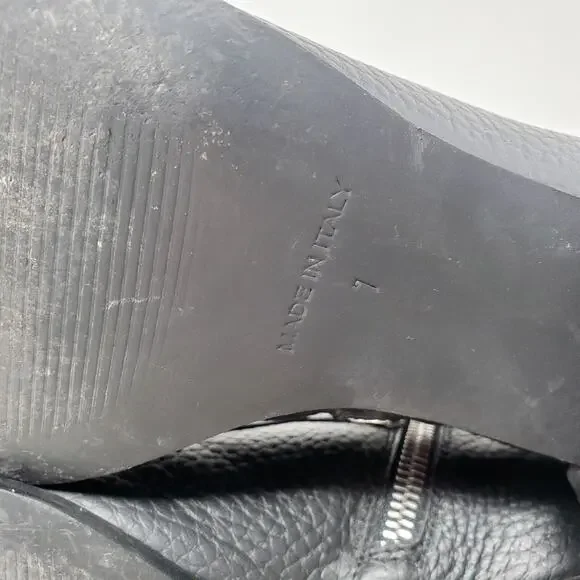 Everlane The Boss Bootie Womens 7 Black Leather Pebbled Pointed Toe Ankle Shoes - Picture 13 of 14